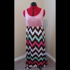 Cute Chevron Maxi Dress